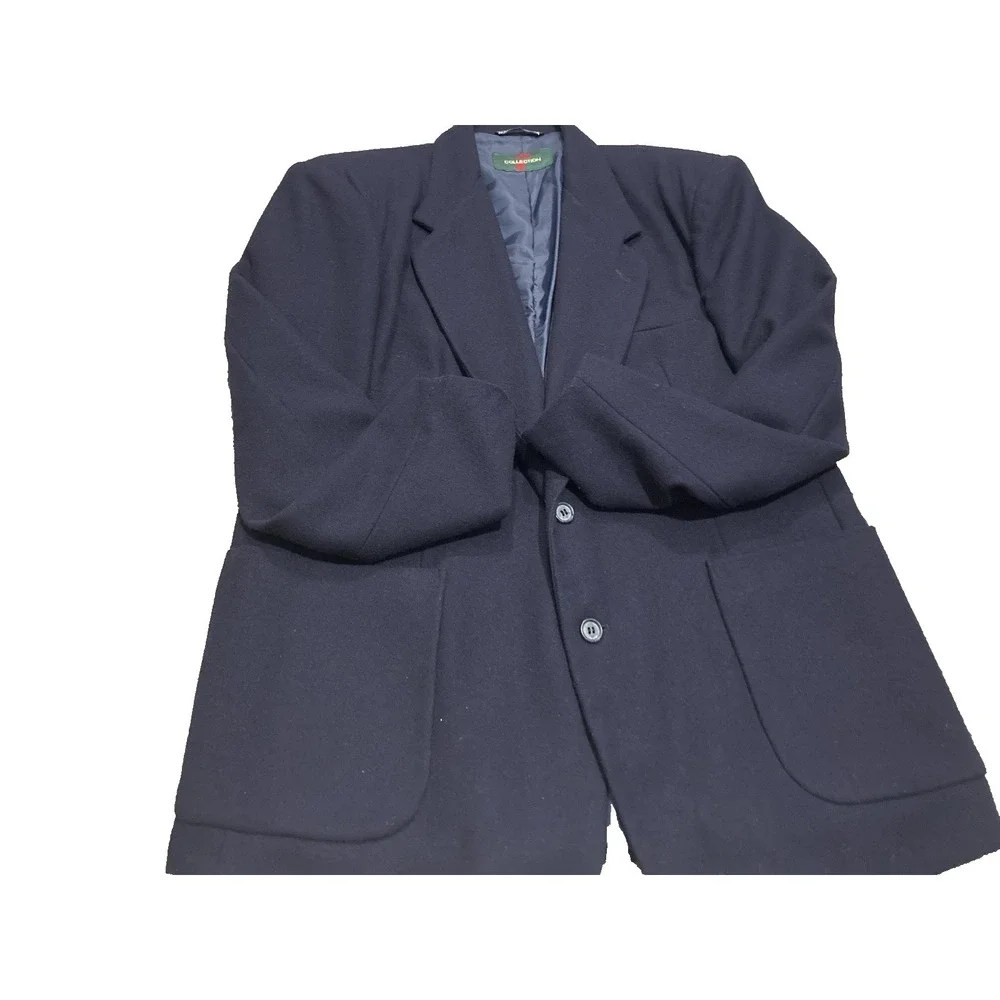Vintage Russian Wool Blend Stand Collar Blazer Mens 44 Minimalist Avant Garde